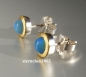 Preview: Earring * 925 Silver * 24 ct Gold * Opal