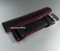 Preview: Eulit * Leather watch strap * Olymp * black / red * 22 mm
