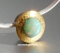 Preview: Einzelstück * Halskette mit Opal Anhänger * 925 Silber * 24 ct Gold