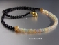 Preview: Gemstone Necklaces * Spinel * Opal * 925 Silvere gilded * 42 cm