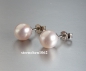 Preview: Ear studs * freshwater pearls 8-8.5 mm * 925 silver * platinum plated
