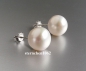Preview: Ear studs * freshwater pearls 11-11.5 mm * 925 silver * rhodium plated