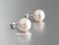 Preview: Ear studs * freshwater pearls 11-11.5 mm * 925 silver * rhodium plated