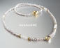 Preview: Freshwater pearl necklace * moonstone * 585 gold * 24 ct gold * 925 silver