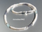 Preview: Noble freshwater pearl necklace * Tanzanite * Apatite * 925 silver