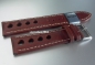 Preview: Barington * Leather watch strap * Racing * brown * 18 mm