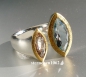 Preview: Unique Ring * 925 Silver * 24 ct gold * Aquamarine * Morganite
