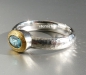 Preview: Unique * Ring * 925 Silver * 24 ct Gold * Indigolite