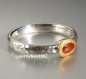 Preview: Unique * Ring * 925 Silver * 24 ct Gold * Fire Opal