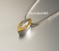 Preview: Necklace with moonstone pendant * 925 Silver * 24 ct Gold
