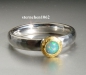 Preview: Single piece * Ring * 925 Silver * 24 ct Gold * Opal