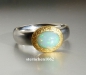 Preview: Single piece * Ring * 925 silver * 24 ct gold * opal