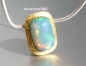 Preview: Einzelstück * Halskette mit Opal-Anhänger * 925 Silber * 24 ct Gold