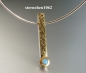 Preview: Necklace with Opal * 925 Silver * 750 Gold *