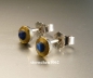 Preview: Earring * 925 Silver * 24 ct Gold * Sapphire
