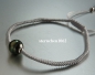 Preview: Textile bracelet * 925 silver * Tahiti Pearl * grey