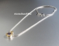 Preview: Einzelstück * Halskette mit Tansanit - Anhänger * Brillant * 925 Silber * 24 ct Gold