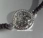 Preview: Dreamcatcher Bracelet * Steel * textile black * Flower * 2,0 cm