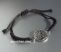 Preview: Dreamcatcher Bracelet * Steel * textile black * Flower * 2,0 cm