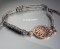 Preview: Dreamcatcher Bracelet * Steel rose ion plating * textile gray * Star * 2,0 cm