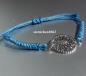 Preview: Traumfänger - Armband * Stahl * Textil blau * Stern * 2,0 cm