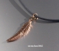 Preview: Dreamcatcher Necklace Leather * Steel * Feather * rose gold * grey * 40 cm - 45 cm