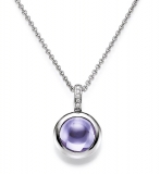 Viventy Necklace with Pendant * 925 Silver * Lilac and Zirconia * 760842