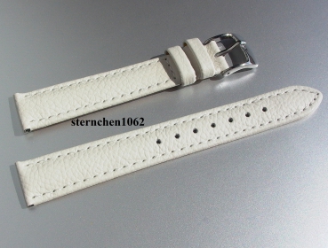 Barington * Lederband für Uhren * Uhrenarmband * Fancy * cremeweiß * 14 mm