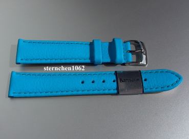 Barington * Leather watch strap * Fancy * light blue * 14 mm