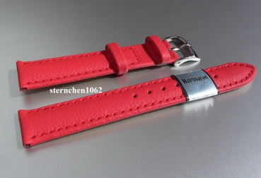 Barington * Leather watch strap * Fancy * red * 14 mm