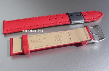 Barington * Leather watch strap * Fancy * red * 14 mm