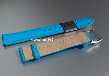 Barington * Leather watch strap * Fancy * light blue * 22 mm