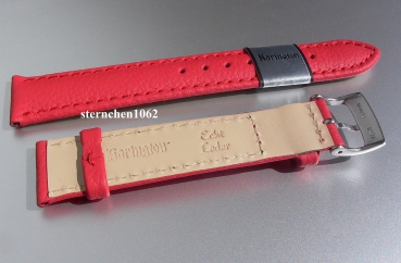 Preview: Barington * Lederband für Uhren * Uhrenarmband * Fancy * rot * 22 mm