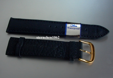 Barington * Lederband für Uhren * Uhrenarmband * Imperator * blau * 18 mm