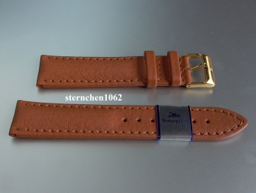 Barington * Lederband für Uhren * Uhrenarmband * Imperator * gold - braun * 18 mm