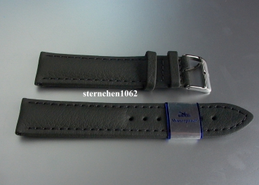 Barington * Lederband für Uhren * Uhrenarmband * Imperator * grau * 18 mm