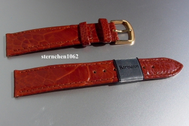 Barington * Lederband für Uhren * Uhrenarmband * Straussenbein * goldbraun * 12 mm