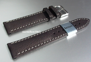 Barington * Lederband für Uhren * Uhrenarmband * Wasserbüffel * schwarz * 20 mm