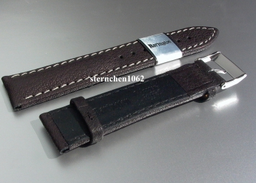 Barington * Lederband für Uhren * Uhrenarmband * Wasserbüffel * schwarz * 20 mm