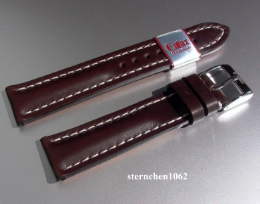 Eulux * Leather watch strap * Buffalo * dark brown * Handmade * 22 mm