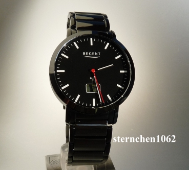Preview: Regent * Herren-Armbanduhr * Funk * 11030181/FR255 * Stahl Keramik