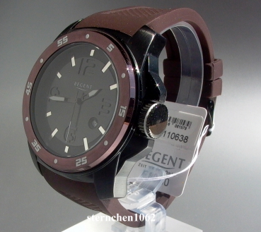 Preview: Regent * Edelstahl Silikon * Quarz * 11110638  * Unisex-Armbanduhr