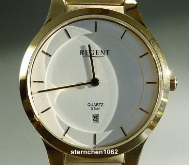 Regent * Men's watch * Stainless steel IPG * 11140157 * F1347