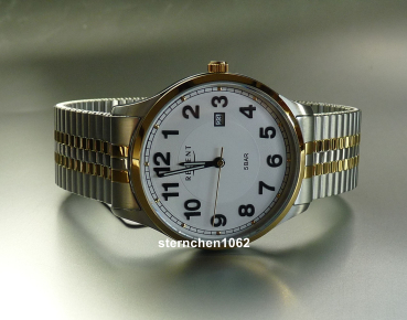 Preview: Regent * Herren-Armbanduhr * Stahl Bicolor * Zugband * 11310080 * F1575