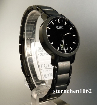 Preview: Regent * Damen-Armbanduhr * 12030094/FR266 * Funkuhr * Stahl / Keramik *