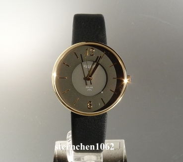 Preview: Regent * Damen-Armbanduhr * Ref. BA-720 * Solar * Leder * Edelstahl *