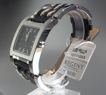 Preview: Regent * Edelstahl Leder * Quarz * 12111033 * Damen-Armbanduhr