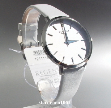 Preview: Regent * Edelstahl Leder * 12111157 * Damen-Armbanduhr *