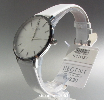 Preview: Regent * Edelstahl Leder * 12111157 * Damen-Armbanduhr *