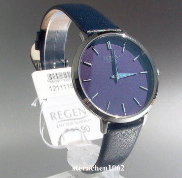 Preview: Regent * Edelstahl Leder * 12111158 * Damen-Armbanduhr *